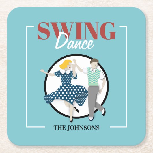 Swing Dance Kartonnen Onderzetters (Voorkant)