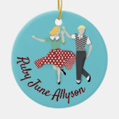 Swing Dance Keramisch Ornament (Voorkant)