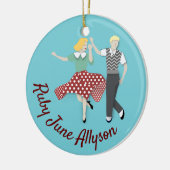 Swing Dance Keramisch Ornament (Links)