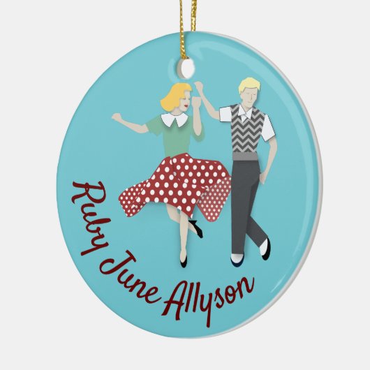 Swing Dance Keramisch Ornament (Links)
