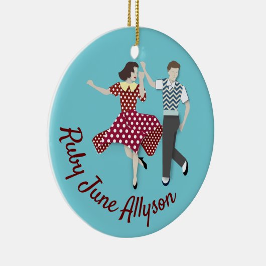 Swing Dance Keramisch Ornament (Rechts)