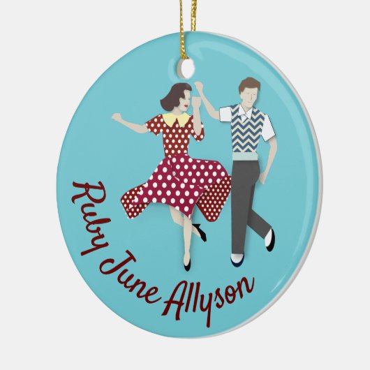 Swing Dance Keramisch Ornament (Links)