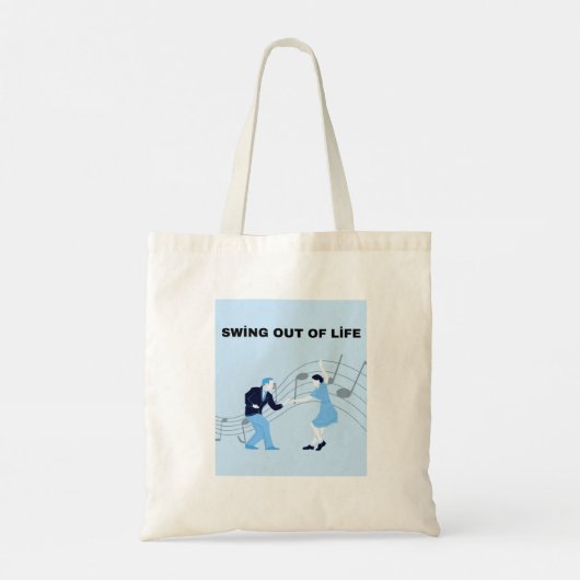 Swing Dance & Lindy Hop canvas tas uit het leven (Achterkant)
