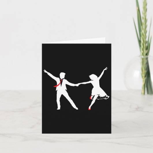 Swing Dance Paar - Dansschool Swing Dance Swin Kaart (Voorkant)