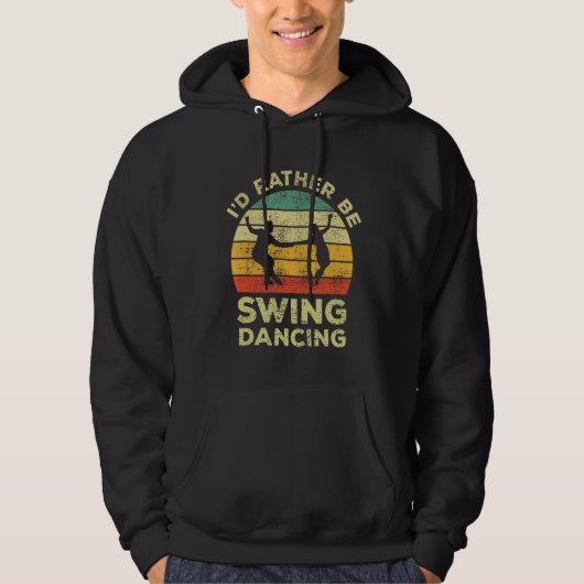 Swing Dance Retro Cadeaucode in plaats van te tek Hoodie (Voorkant)