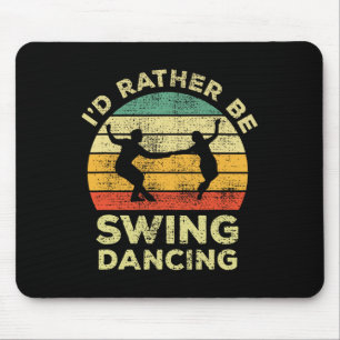Swing Dance Retro Cadeaucode in plaats van te tek Muismat