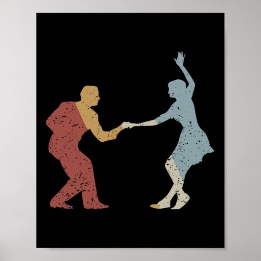 Swing Dance Retro Stijl Poster (Voorkant)