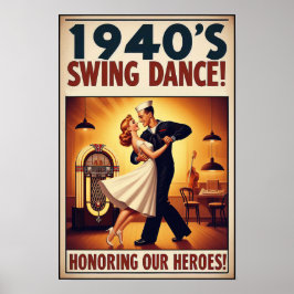 Swing Dance Saluut voor Service Poster