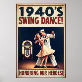  Swing Dance Saluut voor Service Poster (Voorkant)