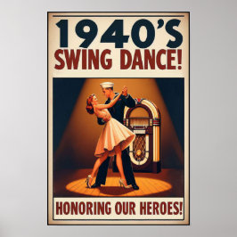 Swing Dance Saluut voor Service Poster