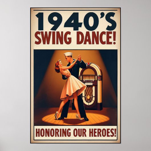  Swing Dance Saluut voor Service Poster (Voorkant)