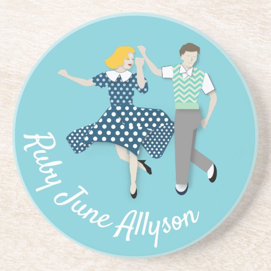 Swing Dance Zandsteen Onderzetter (Voorkant)