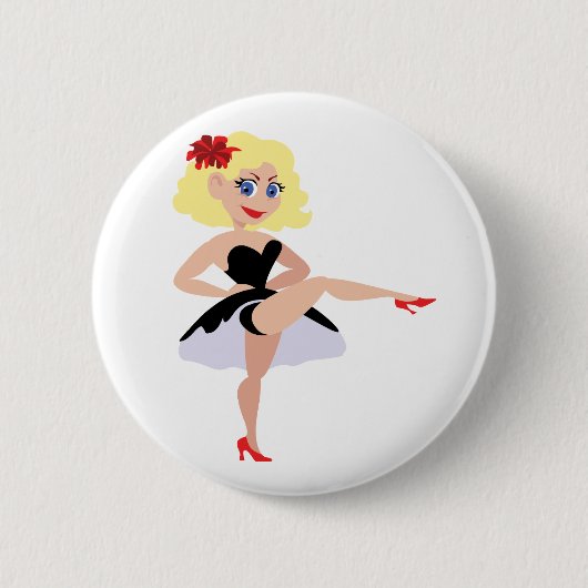 Swing Dancer Ronde Button 5,7 Cm (Voorkant)