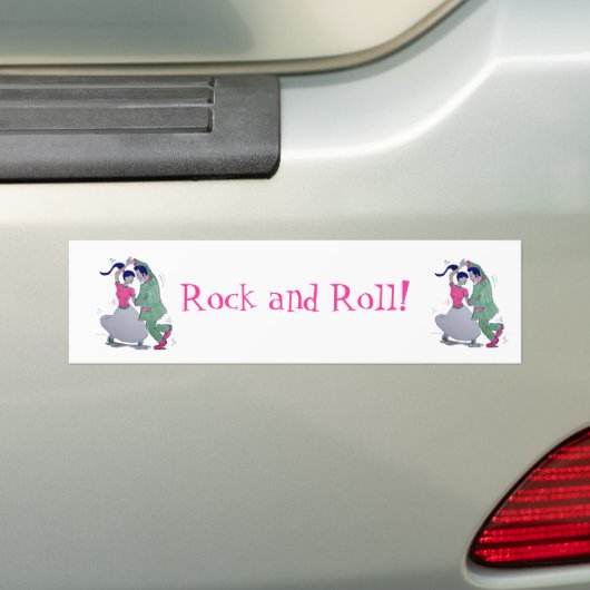 swing dancers bumpersticker (Op auto)