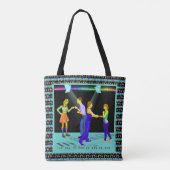 Swing Dancers Coupes met glans Tote Bag (Achterkant)