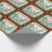 Swing Dancers met Garland Trim kerstseizoen Cadeaupapier (Hoek)