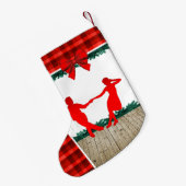 Swing Dancers met rode beschermplaat Kleine Kerstsok (Achterkant (Hangend))