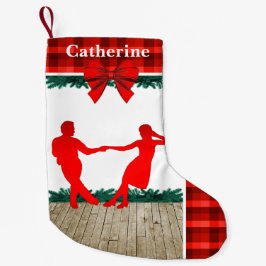 Swing Dancers met rode beschermplaat Kleine Kerstsok