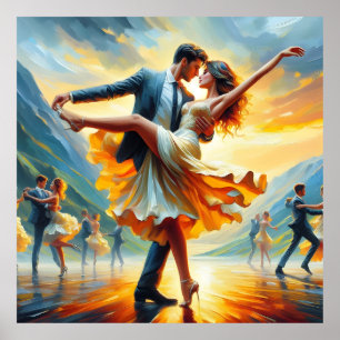 Swing Dancing Ballroom Dancing Danser Dans Poster