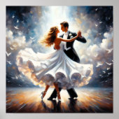 Swing Dancing Ballroom Dancing Danser Dans Poster (Voorkant)