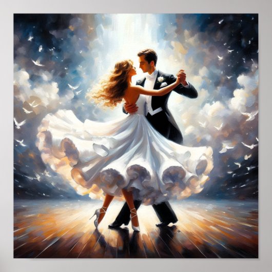 Swing Dancing Ballroom Dancing Danser Dans Poster (Voorkant)