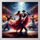 Swing Dancing Ballroom Dancing Danser Dans Poster (Voorkant)