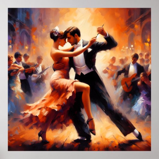 Swing Dancing Ballroom Dancing Danser Dans Poster (Voorkant)
