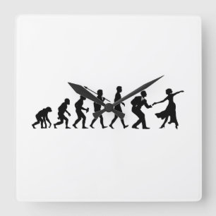 Swing Dancing Vierkante Klok