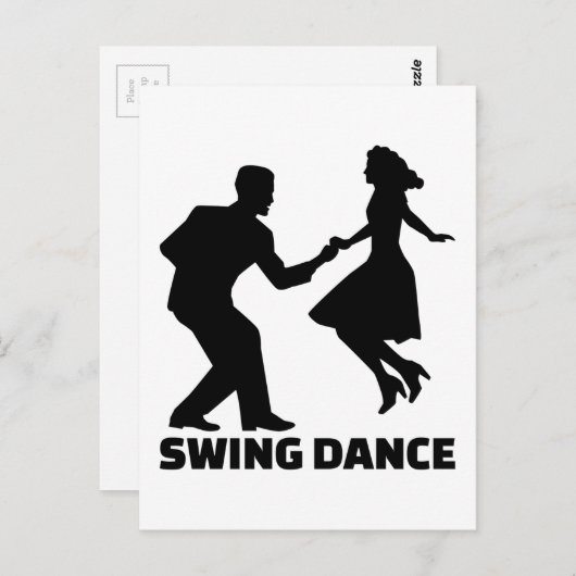Swing-dans Briefkaart (Voorkant / Achterkant)