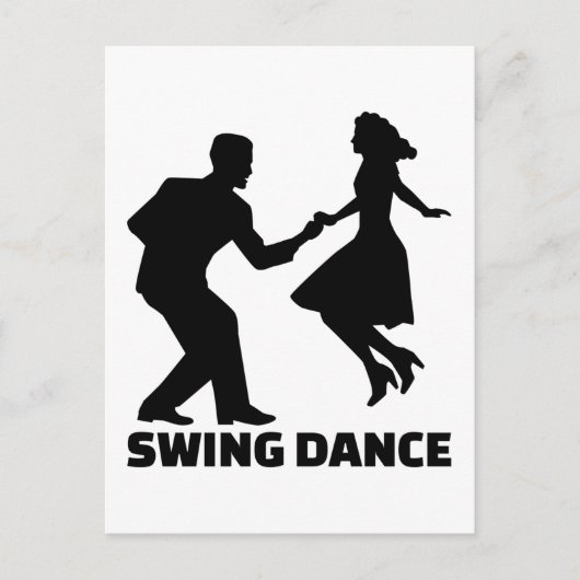 Swing-dans Briefkaart (Voorkant)