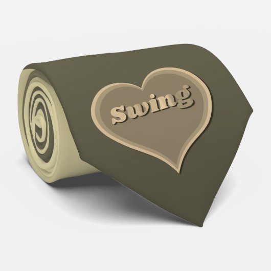 Swing dans Liefde Hart Stropdas (Opgerold)