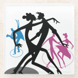 Swing Dansen Glazen Onderzetter