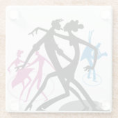 Swing Dansen Glazen Onderzetter (Achterkant)