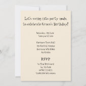 Swing Dansen Kaart (Achterkant)