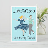 Swing Dansen Kaart (Staand voorkant)