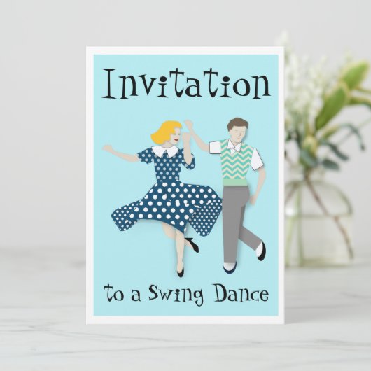 Swing Dansen Kaart (Staand voorkant)