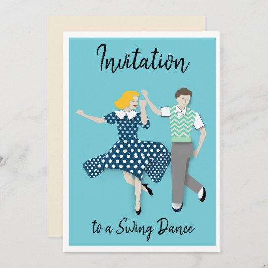 Swing Dansen Kaart (Voorkant / Achterkant)