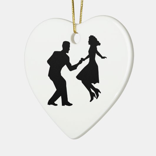 Swing dansen keramisch ornament (Links)