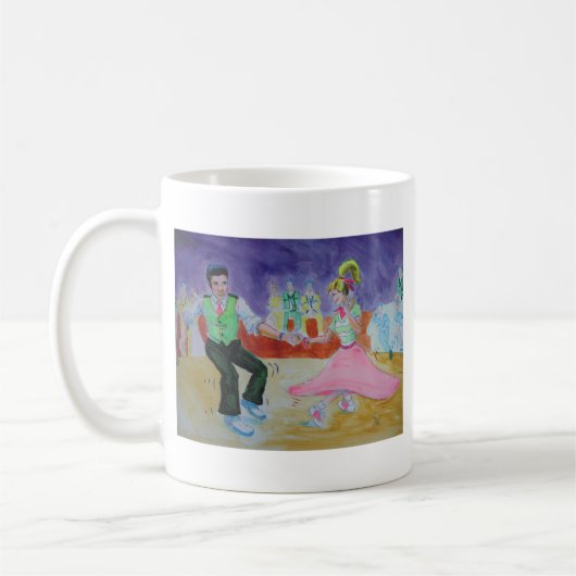 Swing Dansend op zaterdagnacht Koffiemok (Links)