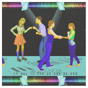 Swing Dansende paren met schijnwerpers 4,5-inch². Stof