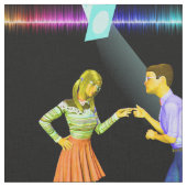 Swing Dansende paren met schijnwerpers 9 inch². Stof (Close Up)