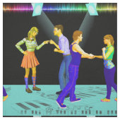 Swing Dansende paren met schijnwerpers 9 inch². Stof (Swatch)