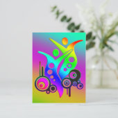 SWING / diagonaal gekleurd Briefkaart (Staand voorkant)