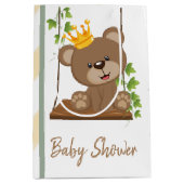 Swing Flora Prince Beer Boy Baby shower Medium Cadeauzakje (Voorkant)