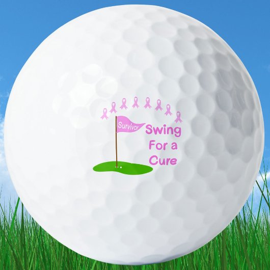 Swing For a Cure Borstkankerbewustzijn Golfballen