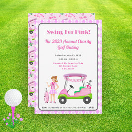 Swing For Pink Golf Toernooi Borstkankerbewustzijn Kaart