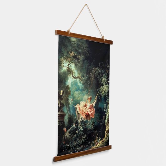 Swing -  Franse Rococo Art van Fragonard Hangend Wandkleed (Gebogen)