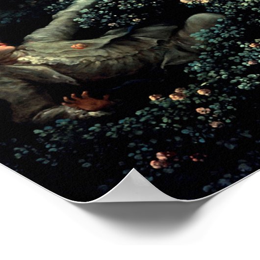 Swing -  Franse Rococo Art van Fragonard Poster (Hoek)
