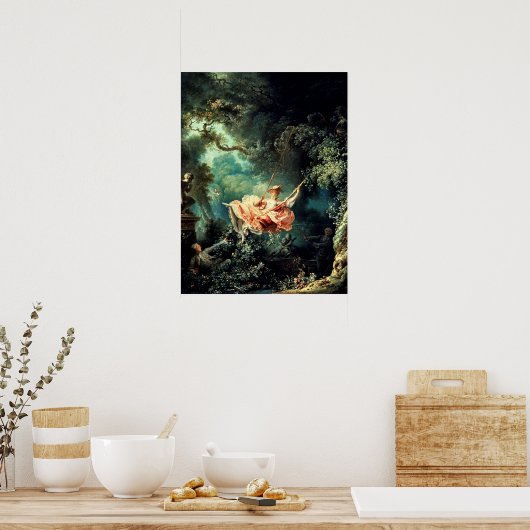 Swing -  Franse Rococo Art van Fragonard Poster (Keuken)