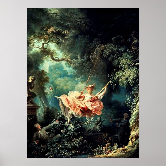 Swing -  Franse Rococo Art van Fragonard Poster (Voorkant)